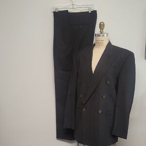 Redealli Men's Wool Double Breasted Suit